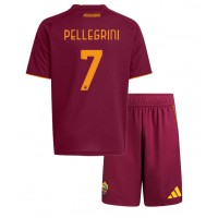 Stroje piłkarskie AS Roma Lorenzo Pellegrini #7 Koszulka Podstawowej dla dzieci 2025-26 Krótki Rękaw (+ szorty)